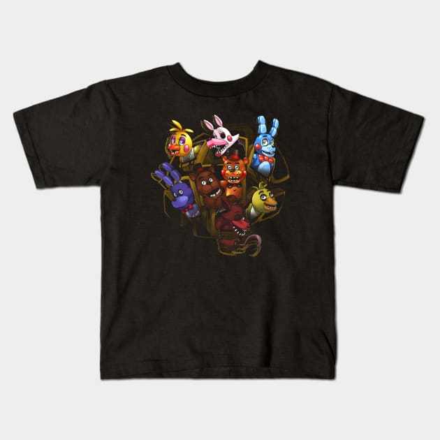 Five Nights at Freddy's 2 Kids T-Shirt by rezahardan